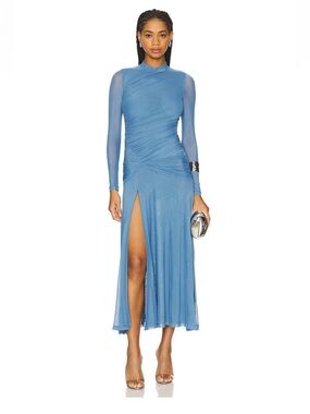 bardot aliyah ruched bodycon dress | Dresses | Bardot Mesh Midi Mesh long sleeves ch-season-spring Lace Romper Dress with SIZE:4T (37.5 - 40